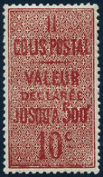 ** N°2 10c Rouge (II) Dent 13,1/2 Pièce De Luxe, Signé Brun - TB - TB - Other & Unclassified