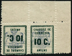 ** N°1b 10c Vert Et Outremer , Paire Tête Bèche - TB - Other & Unclassified