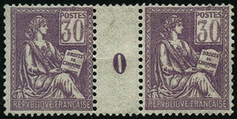 ** N°115 30c Violet, Paire Mill 0 - TB - Millesimes