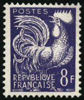 ** N°109 8F Violet, Sans Surcharge, Préo Non émis - TB - Other & Unclassified