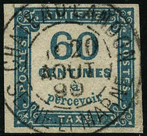 Oblit. N°9 60c Bleu, Pièce De Luxe - TB - Other & Unclassified