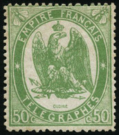 * N°6 50c Vert, Quasi SC Signé JF Brun - TB - Telegraph And Telephone