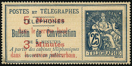 (*) N°13 25c Bleu Sur Chamois - TB - Telegraph And Telephone