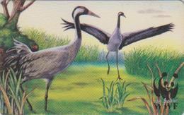 Télécarte Puce Allemagne - Série  WWF - O 300 - ANIMAL - Oiseau - GRUE - CRANE Bird GERMANY Chip Phonecard - 4237 - O-Series : Customers Sets