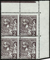 ** N°12 2c Violet Brun, Bloc De 4 Superbe Variété De Piquage - TB - Altri & Non Classificati