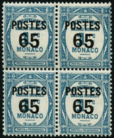 ** N°148a 65c Sur 1F Bleu-clair, Bloc De 4 Dont La Variété Gros Chiffre 6 - TB - Otros & Sin Clasificación