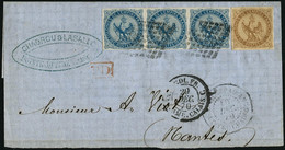 Lettre N°3 - 4x 3 Lettre Incomplète De La Guadeloupe Du 10 Décembre 1870 Pour Nantes - TB - Altri & Non Classificati