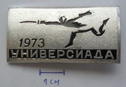 RUSSIA USSR , FENCING, UNIVERSIADA 1973  PINS BADGES PLAS - Fechten