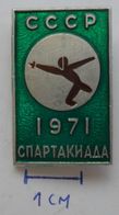 RUSSIA USSR , FENCING, SPARTAKIADA 1971  PINS BADGES PLAS - Fencing