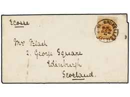 98 BELGICA. Of.28. 1872. BRUXELLES To EDIMBURG (Scotland). Entire Letter Franked With <B>5 Cts.</B> Ocre Stamp. <B>PRINT - Andere & Zonder Classificatie