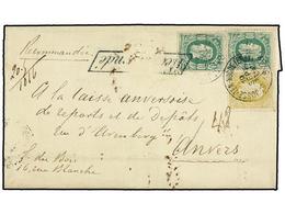139 BELGICA. Of.30 (2), 32. 1881. JOSSE-TEN-NOUDE To ANVERS. Folded Letter Franked With Two <B>10 Cts.</B> Green And <B> - Other & Unclassified