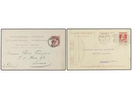 169 BELGICA. 1890-1913. TWO Postal Stationery Cards To PERU. - Other & Unclassified