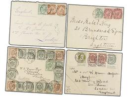 172 BELGICA. 1891-1905. TEN Covers To GREAT BRITAIN With Diverse Frankings. - Other & Unclassified