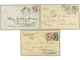 173 BELGICA. 1891-1910. SIX Postal Stationery Cards To CHILE. - Altri & Non Classificati