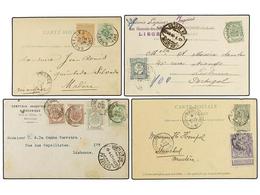 179 BELGICA. 1892-1907. EIGHT Covers And Cards To PORTUGAL And MADEIRA, Diverse Frankings, One By Portuguese Postage Due - Autres & Non Classés