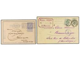 180 BELGICA. 1892-1910. TWO Postal Stationery Cards To COLOMBIA. - Andere & Zonder Classificatie