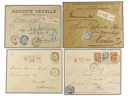 203 BELGICA. 1894-1904. TEN Registered Covers To GERMANY. Diverse Frankings. - Andere & Zonder Classificatie