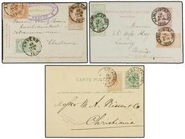 217 BELGICA. 1896-1908. FIVE Covers And Cards To NORWAY With Diverse Frankings. - Sonstige & Ohne Zuordnung