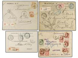 226 BELGICA. 1897-1909. SIXTEEN Registered Covers Sent Inside BELGIUM. Diverse Frankings. - Andere & Zonder Classificatie