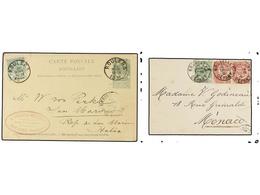 237 BELGICA. 1898-1903. Cover And Card To MONACO And SAN MARINO. - Altri & Non Classificati