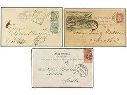 239 BELGICA. 1898-1910. FIVE Cards To MALTA. - Altri & Non Classificati