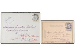 246 BELGICA. 1899-1901. Envelope And Postal Stationery Sent To SHANGHAI (China). Arrivals On Reverse. - Altri & Non Classificati