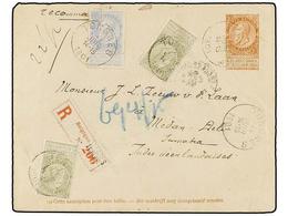 264 BELGICA. Of.59 (2), 60. 1901. TONGRES To SUMATRA (Netherland Indies). <B>10 Cts.</B> Red-brown Postal Stationery Env - Autres & Non Classés