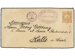 315 BOLIVIA. 1894. CHOROLQUE A ALEMANIA. Entero Postal De <B>10 Cts.</B> Circulado Vía QUECHISLA Y TUPIZA, Llegada Al Do - Sonstige & Ohne Zuordnung