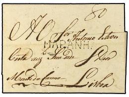 318 BRASIL. 1814 (19-Junio). MARANAHO (Brasil) A LISBOA. Marca Lineal <B>MARANAHO</B> , Muy Rara Usada Durante El Period - Other & Unclassified