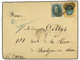 325 BRASIL. Sc.72, 78. 1879. RÍO DE JANEIRO A FRANCIA. <B>100 Reis</B> Verde Y <B>300 Reis</B> Naranja Y Verde. - Altri & Non Classificati