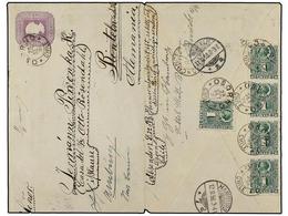 375 CHILE. Sc.37 (5). 1898. OSORNO A ALEMANIA. Entero Postal De <B>5 Cents.</B> Lila Con Franqueo Adicional De <B>1 Cto. - Altri & Non Classificati