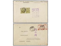 397 CHINA. 1935. <B>MANCHURIA.</B> LUNG DSIANG To ZURICH. <B>1 Fen </B>(2) And <B>4 Fen </B>(2) On Reverse. - Other & Unclassified