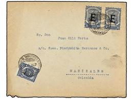 410 COLOMBIA. 1927. <B>SCADTA. </B>BARCELONA (España) A MANIZALES. Circulada Con Sellos De Colombia De <B>8 Ctvos.</B> Y - Sonstige & Ohne Zuordnung