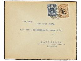 412 COLOMBIA. 1927. <B>SCADTA.</B> BARCELONA A MANIZALES. Circulada Con Sello De <B>8 Ctvos.</B> Y Sello Scadta De <B>60 - Other & Unclassified