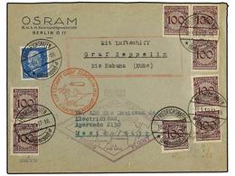 449 CUBA. 1930 (18-V). ALEMANIA A MÉXICO Vía LA HABANA. Circulado Con Sellos Alemanes De <B>25 Pf. </B>y<B> 100 Pf.</B>  - Sonstige & Ohne Zuordnung