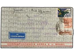 454 CUBA. 1933 (18-X). RÍO DE JANEIRO A LA HABANA. Circulada Con Sellos Brasileños De <B>100 Reis</B>, <B>300 Reis </B>p - Other & Unclassified