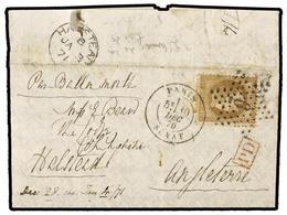 535 FRANCIA. 1870 (30 Dec.). PARIS To HALSTEAD (Great Britain). <B>BALLOON 'L'ARMEE DE LA LOIRE'</B>. Entire Letter Fran - Andere & Zonder Classificatie