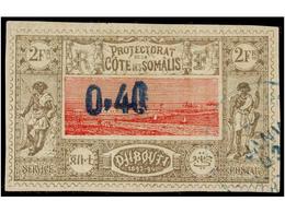 576 ° COSTA DE LOS SOMALIES. Yv.25. 1902. <B>40 Cts. S. 2 Fr.</B> Brown And Red. Fine Used. Yvert.500€. - Altri & Non Classificati