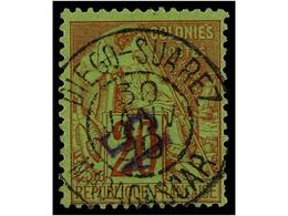 577 ° DIEGO-SUAREZ. Yv.4a. <B>15 On 20 Cts.</B> Overp. <B>INVERTED. DIEGO SUAREZ/MADAGASCAR</B> Cds. VERY FINE. Yvert.36 - Altri & Non Classificati