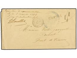 616 MARTINICA. 1899 (Sept. 19). Printed Official Entire Letter Sent Registered Locally Within FORT DE FRANCE, With Blue  - Andere & Zonder Classificatie