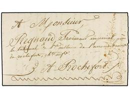 618 MAURICIO. 1815 (April 6). PORT LOUIS To ROCHEFORT. Entire Letter Circulate Privately Out Of The Mails. - Autres & Non Classés