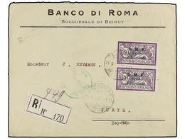 642 SIRIA. 1922-23. 5 Covers From BEYROUTH To GERMANY Diverse Frankings. - Autres & Non Classés