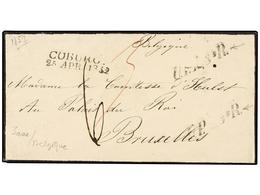 658 ALEMANIA ANTIGUOS ESTADOS: SAJONIA. 1852. COBURG To BRUXELLES. Envelope With <B>U.P.A 3er</B> <B>R</B> Exchange Mark - Andere & Zonder Classificatie