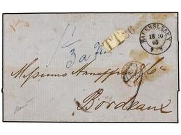 659 ALEMANIA ANTIGUOS ESTADOS: SCHLESWIG-HOLSTEIN. 1865. HADERSLEBEN To FRANCE. Entire With <B>P.D.</B> Mark Rectified W - Andere & Zonder Classificatie