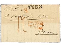 660 ALEMANIA ANTIGUOS ESTADOS: TOUR Y TAXIS. 1836. GOTHA To FRANCE With <B>TTR.3</B> Exchange Mark (Van Der Linden 2867) - Other & Unclassified