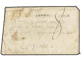 668 ALEMANIA. (1795 Ca.). LE BIVAQUE Pres De MASNEM (Manheim). Envelope With Text (no Date) <B>ARMEE DU BAS RHIN</B> Mar - Autres & Non Classés