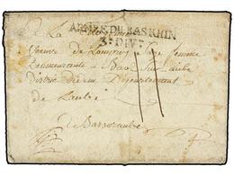 671 ALEMANIA. 1795. MAYENCE (MAINZ) To FRANCE. Entire Letter With <B>ARMEE DU BAS RHIN/3e DIV. </B>mark. - Andere & Zonder Classificatie