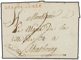 683 ALEMANIA. 1808 (May 1). STOLPE (Germany) To FRANCE. Entire Letter With Red <B>Nº 34 GRANDE ARMEE</B> Mark. RARE. - Sonstige & Ohne Zuordnung