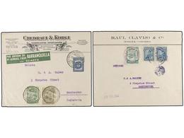 694 GRAN BRETAÑA. 1924-28. <B>SCADTA. </B>Five Covers Sent From Colombia To Great Britain With Mixed Franking Colombian+ - Altri & Non Classificati