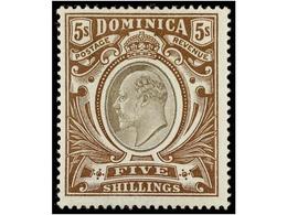 716 * DOMINICA. Sg.27/36. 1903. COMPLETE Set, Hinged. Stanley Gibbons.225£. - Altri & Non Classificati